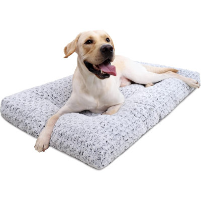 Washable Dog Bed Deluxe Plush Dog Crate Beds Fulffy Comfy Kennel Pad Anti-Slip Pet Sleeping Mat For Large, Jumbo, Medium, Small Dogs Breeds, 35"" X 23 -  Tucker Murphy Petâ¢, 1F81024DFC2240A8A0226792506833AD