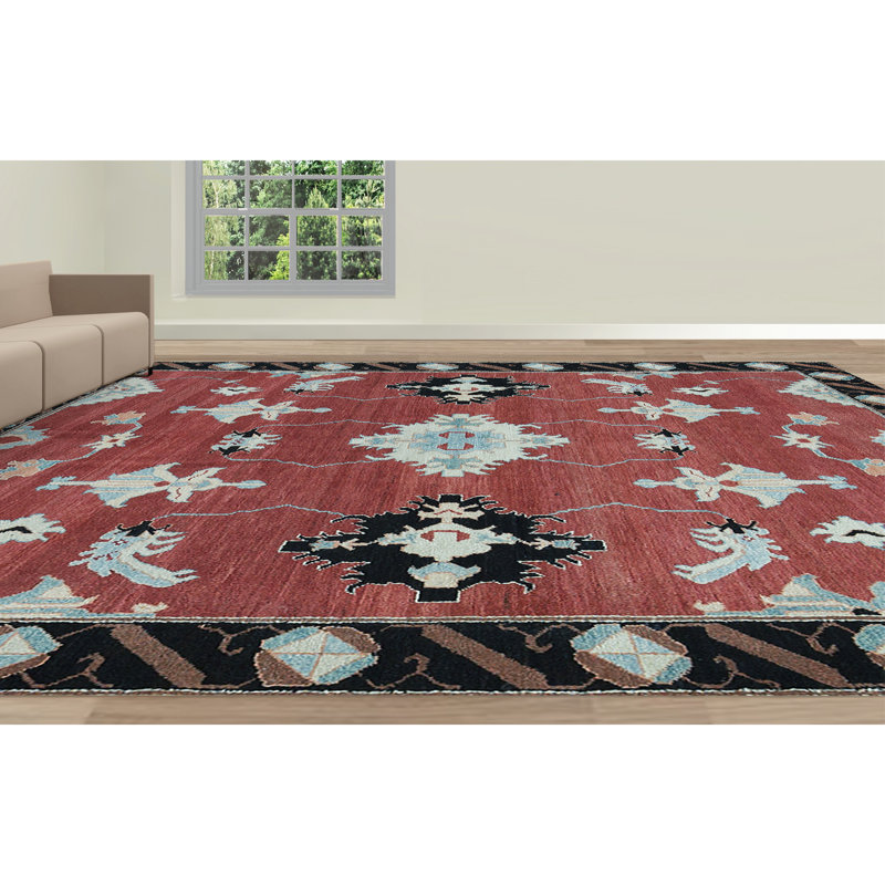 Hand-Knotted High-Quality Rust Area Rug