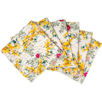 6 Organic Linen Napkins in Saint Valentine
