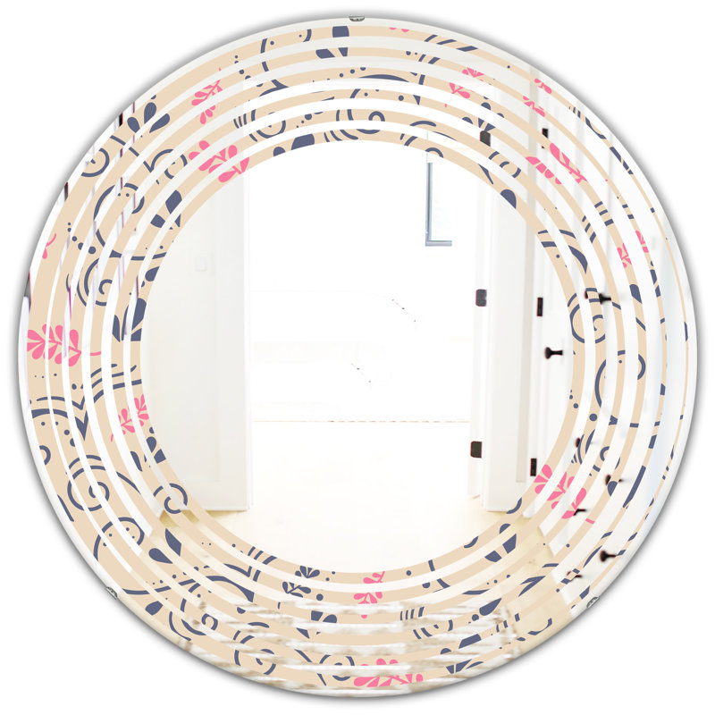 Miroir mural Botanical, H 23,6 po x l 23,6 po