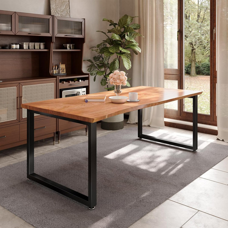 Wide Furniture Desk Bench Dining Legs Adjustment Feet Pads Heavy Duty Square Shape Black Metal Table Legs Set Of 2