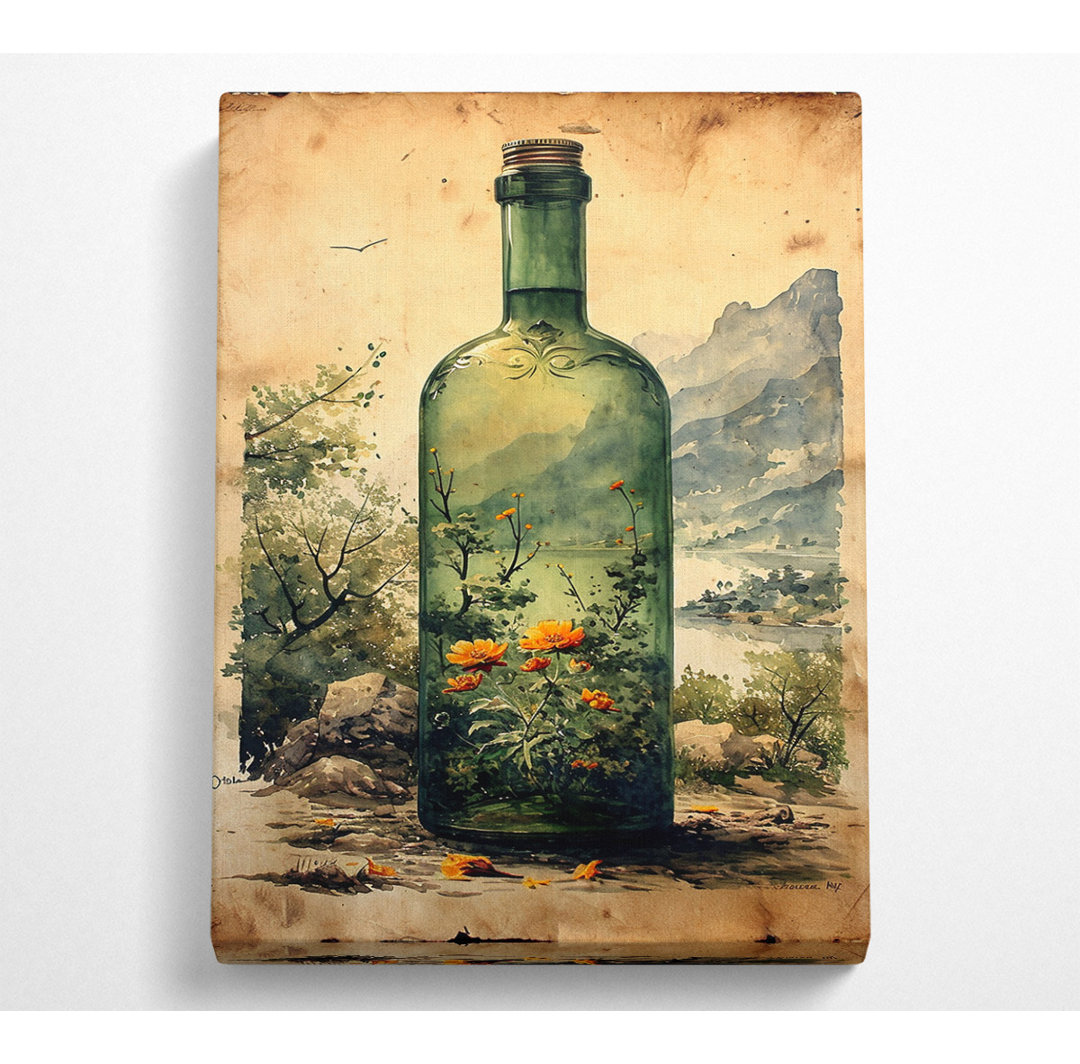 Botanic Bottle - No Frame Kunstdrucke auf Leinwand