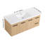 48" Light Oak Vanity with Gel-Coat Sink, Modular 3-Piece Cabinet