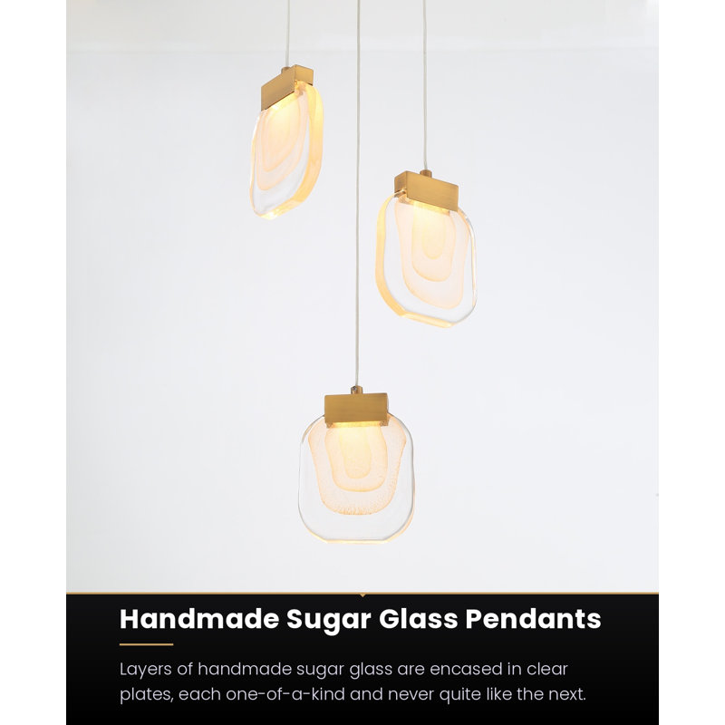 Paget 3 - Light Gold LED Pendant