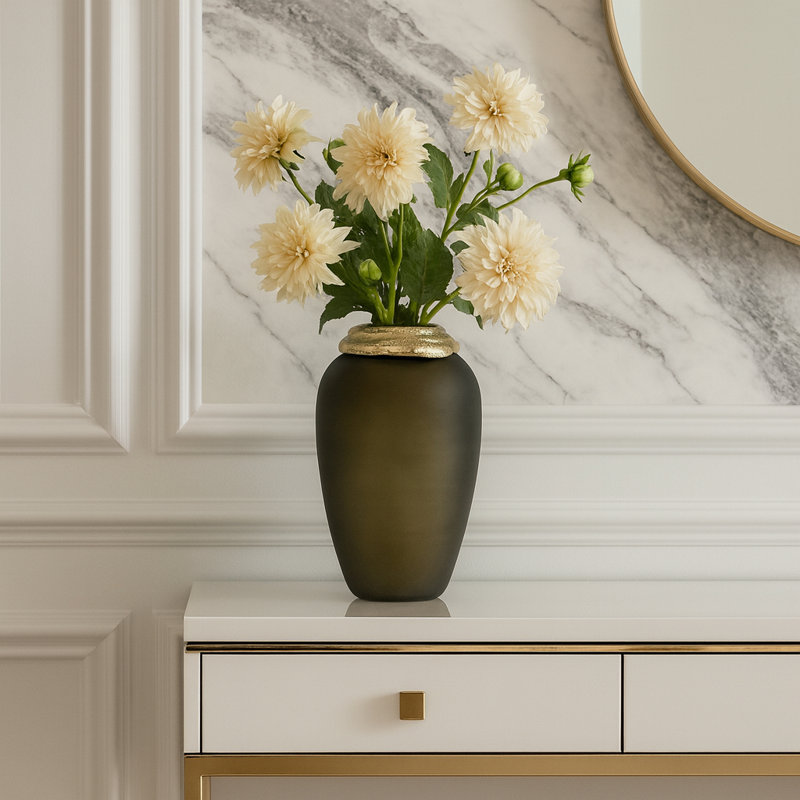 Vase de table Santara, H 11,00 po x l 7,00 po x P 7,00 po