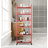 Red 6-Tier Rolling Cart Gap Kitchen Slim Slide Out Storage Tower Rack with Wheels-104579784
