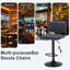 Tabouret de bar réglable en similicuir avec dossier, repose-pieds et base stable de 16 po-2612386
