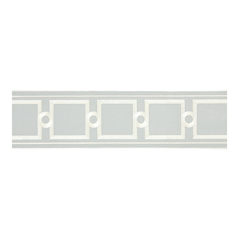 Merchante Embroidered Tape Cotton Blend Fabric, Rain