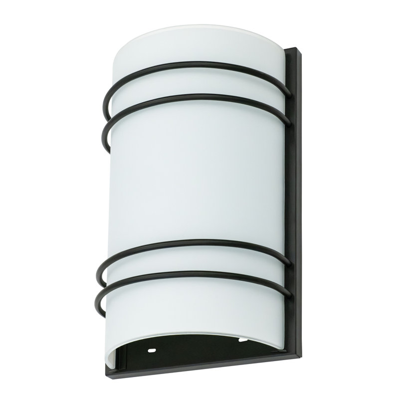 LED Ringed Wall Sconce, Black
