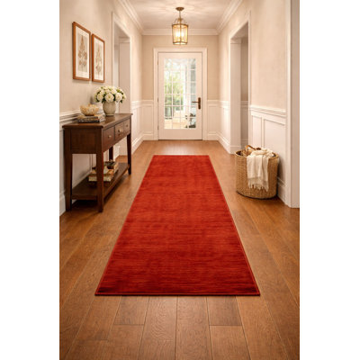 Tapis Gabbeh tissé à la main Losantville, 100% laine, de couleur unie, résistant à la décoloration et aux taches, durable, toutes tailles, fabriqué en Inde.