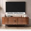 Meuble télé Mid-Century de 55 po avec porte coulissante pour petits espaces