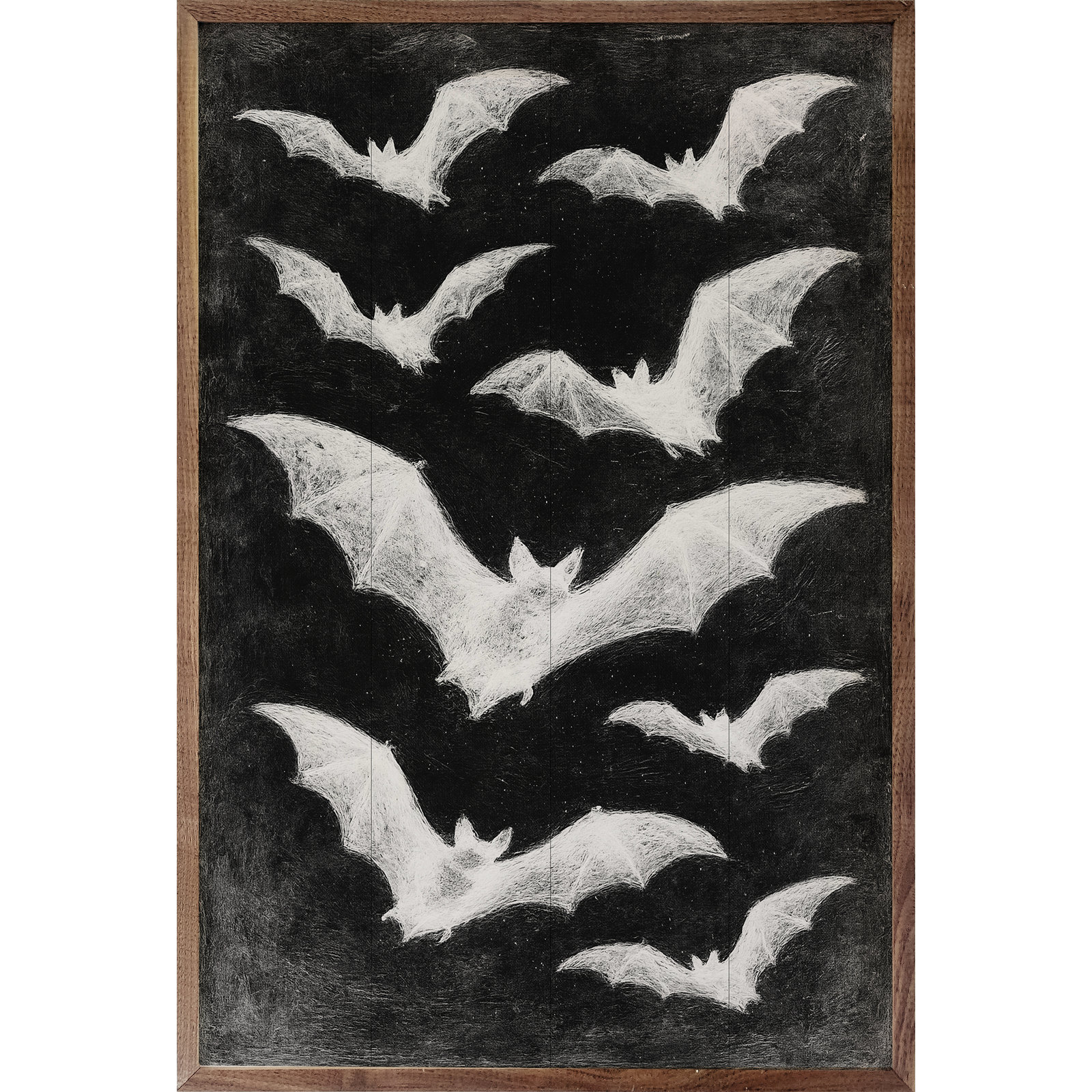 Bats Black, 24" H x 16" W