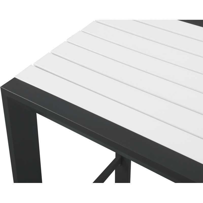 Noland Square Metal Outdoor Bar Table , 28'' in. W 28'' in. D, White/Black
