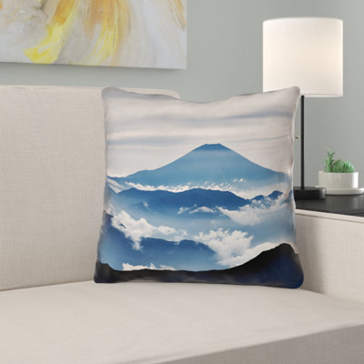 Coussin décoratif d'intérieur «A View of Mt. Fuji»