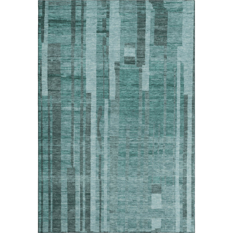 Premium Machine Washable Emerson AMF1063 Striped Rug, Rectangle 9' x 12'