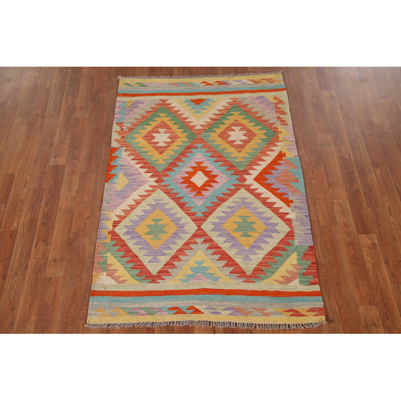 Reversible Wool Kilim Oriental Rug 3x5