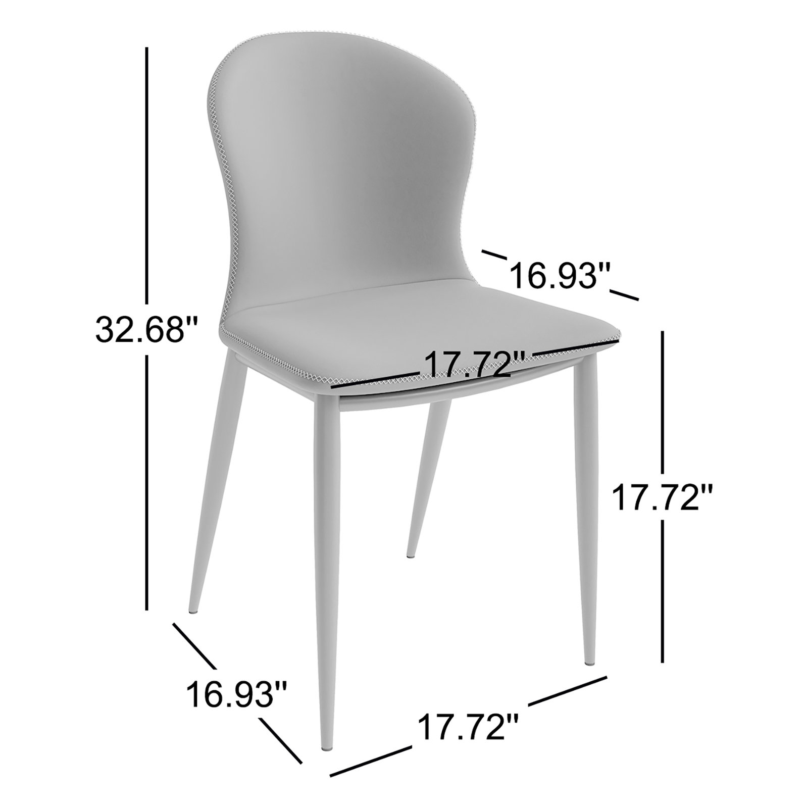 Steves Fabric Metal Side Chair Dining Chair, Light Brown, Single