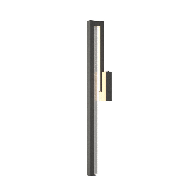 Edge LED Seeded Glass Outdoor Flush Mount, 31.9" H x 4.5" W x 4.2" D, Natural Iron