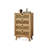 Modern Burlywood Solid Wood Accent Cabinet