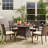 Arturas 4 - Person Patio Dining Set Umbrella Hole Included Round Table with Cushions Included-1864951461
