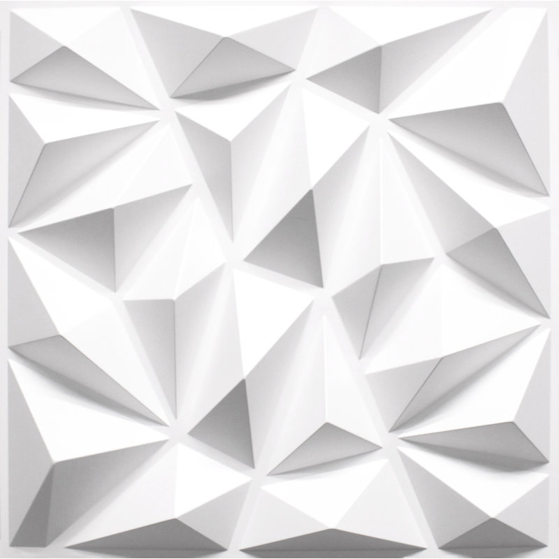 Panneau mural 3D blanc 19,7 po x 19,7 po Falkirk Ross (paquet de 5)