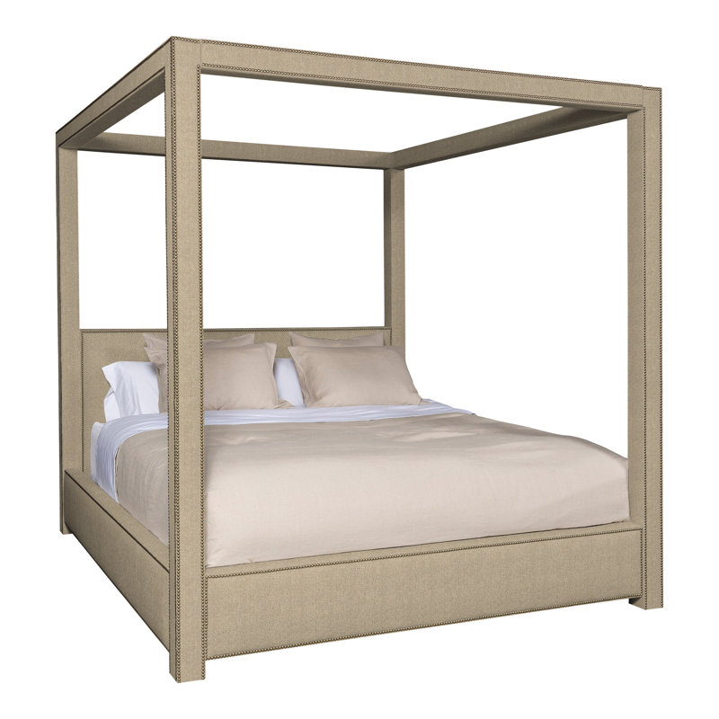 Eastwood By Thom Filicia Upholstered Canopy Bed, Nomad Sand, Yes, Queen
