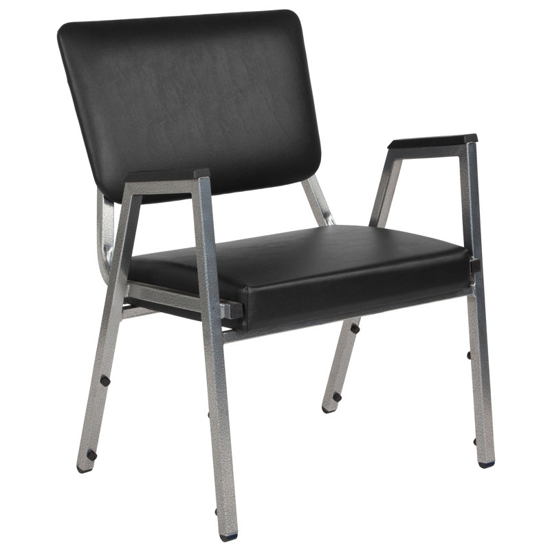 Hurshid 1000 lb. Rated Antimicrobial Bariatric Medical Reception Arm Chair with 3/4 Panel Back