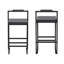 Tabourets de bar rembourrés de velours à hauteur de comptoir pour îlot de cuisine, ensemble de 2 chaises de salle à manger modernes avec repose-pieds et dossier (sans table)-270379644-270379645