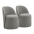 Lola Upholstered Side Chair with Casters(Set of 2)