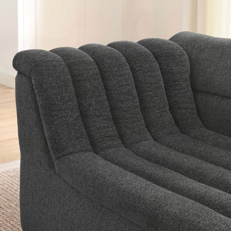 Repose-pieds modulaire pour canapé modulaire - Chenille, sans assemblage (supplémentaire), Noir