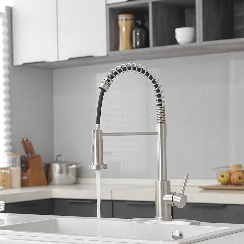 Kitchen Faucet with Pull Down Sprayer, Matte Black
