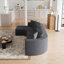 Ensemble de canapé modulaire en chenille de 131 pouces avec méridienne gauche, canapé modulaire incurvé en forme de L moderne Cloud comprenant 10 coussins, aucun assemblage requis, pour le salon-1023572892-1023566946