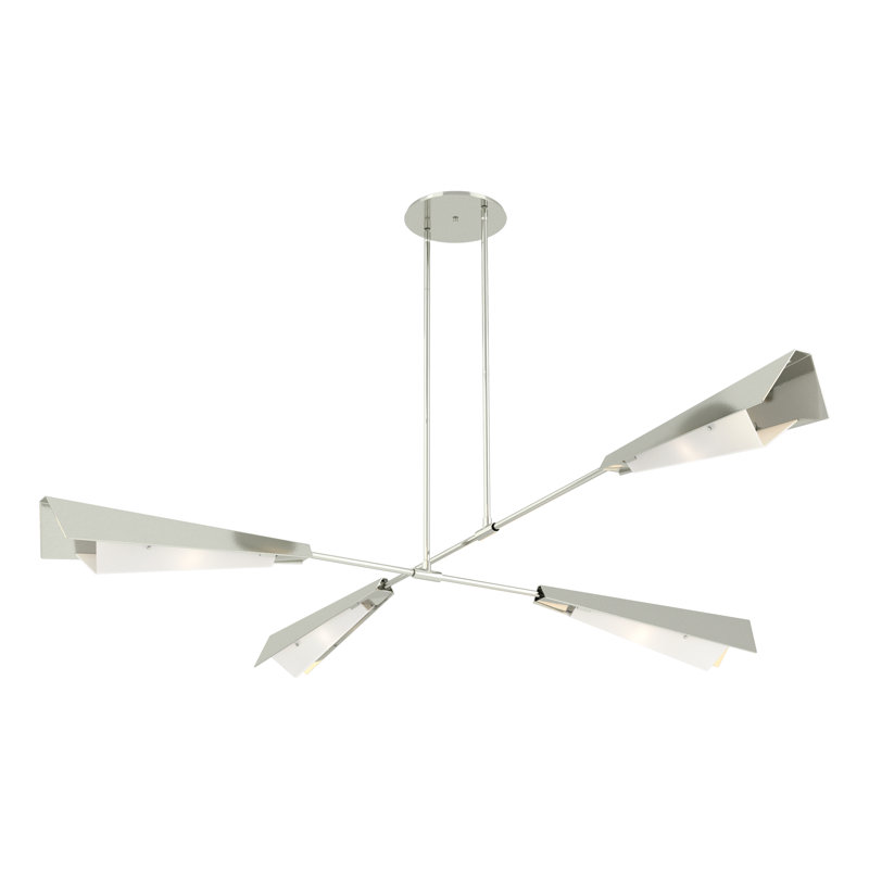 Vertex 4 - Light Sputnik Novelty Chandelier, Sterling, Vintage Platinum