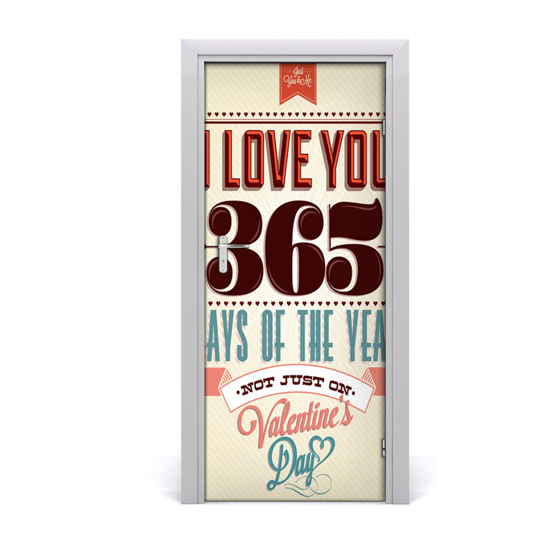 House Valentine's Day Door Decal