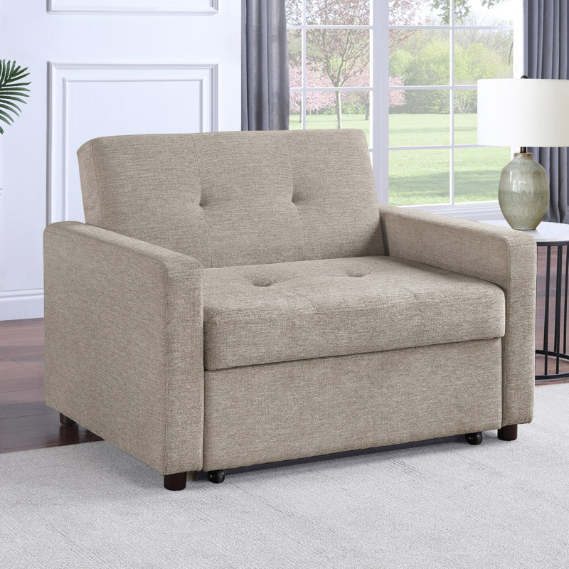 Fauteuil-lit convertible de 49 po de large Lida, Sable