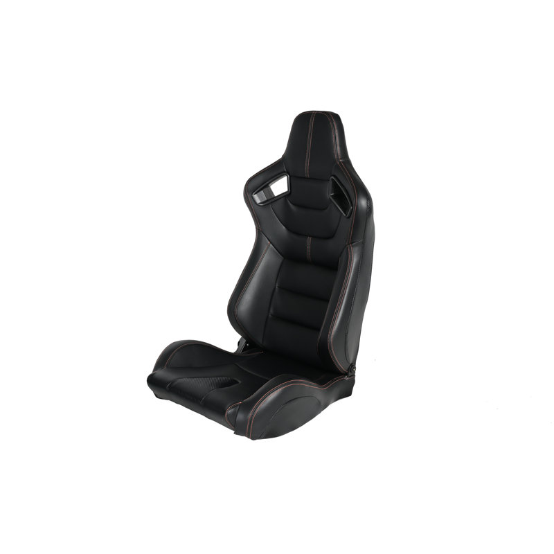 Siège de course en vinyle noir pour un confort de conduite doux et confortable