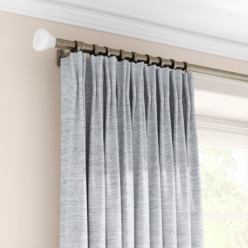 100% Polyester Thermal Blackout Pair Curtains Panel, Jersey Gray
