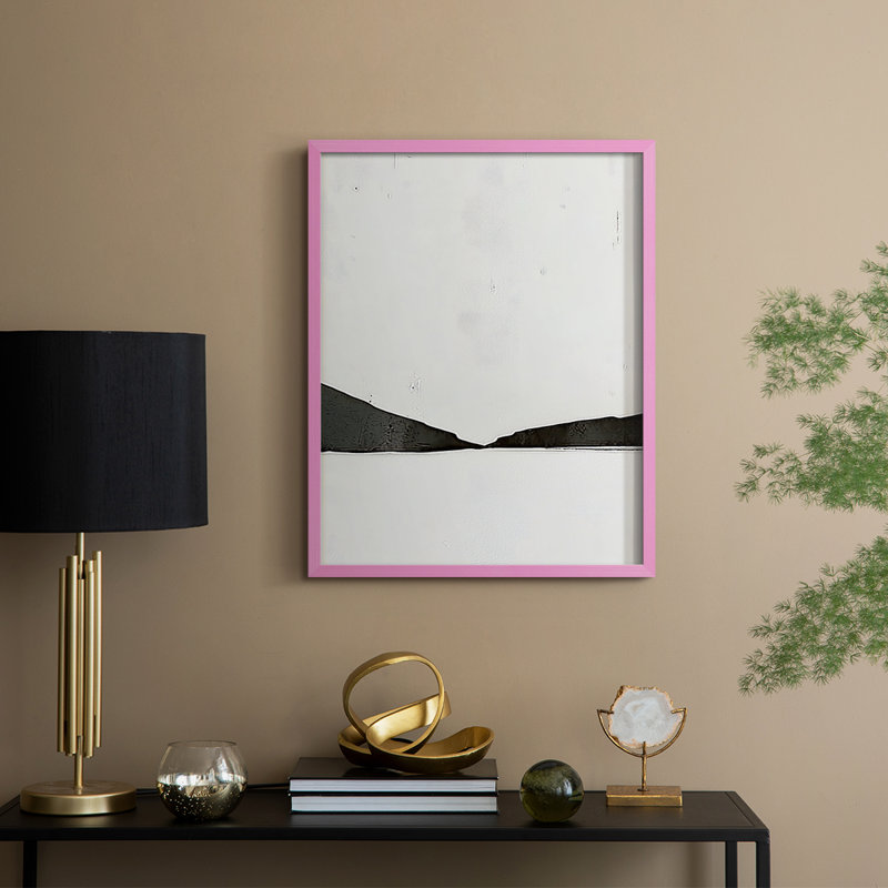 «Abstract Abstract», reproduction encadrée - prête à être accrochée - fabriquée aux États-Unis, Rose, H 10 po x l 8 po