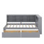 Lit de jour en bois avec tiroirs, tablette et port USB-215296196-215296195