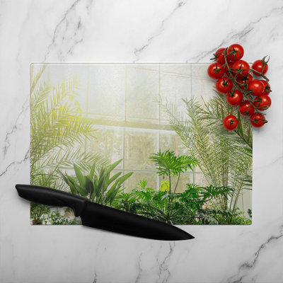 plants in botanical gardens Designer Glass Chopping Board