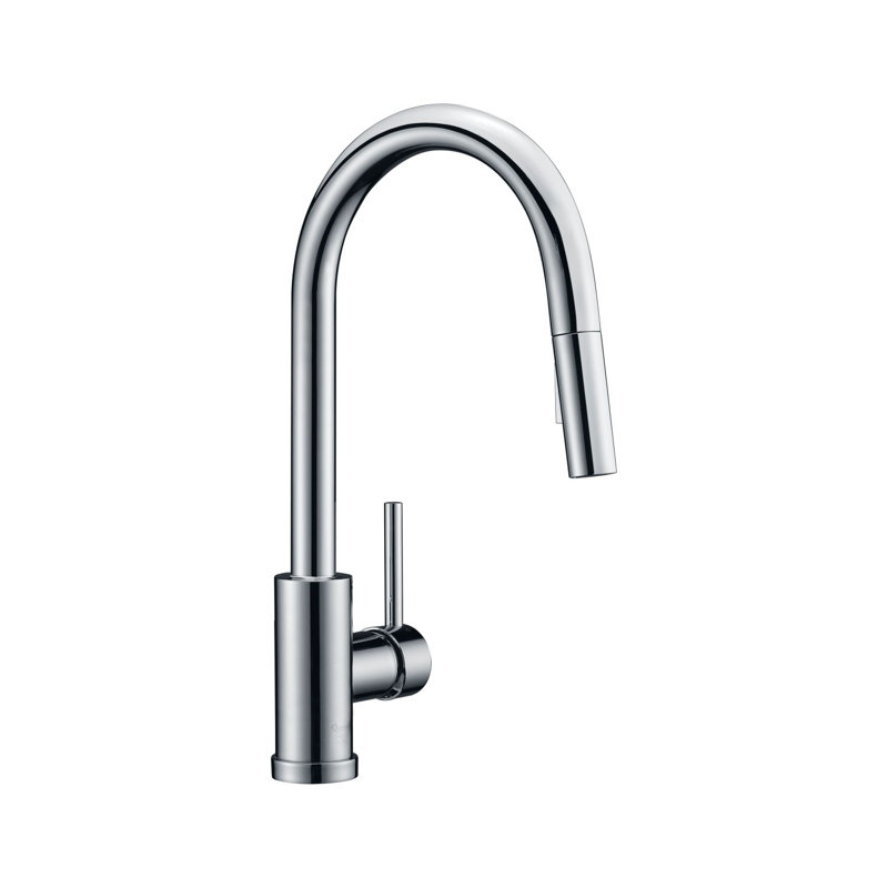 Single Handle Two Modes Pull-down Kitchen Faucet, Chrome