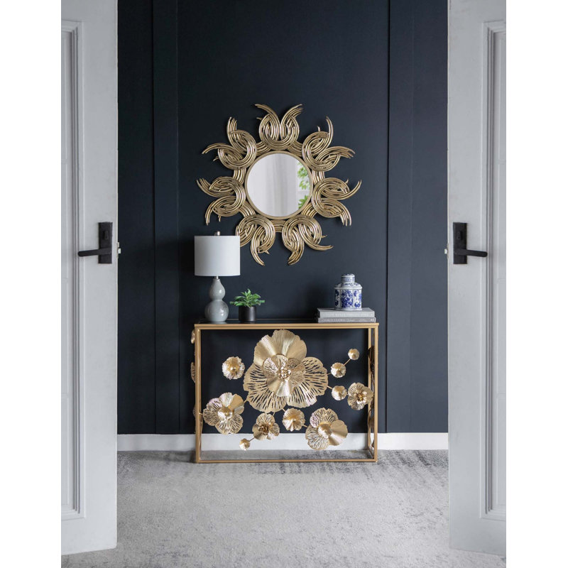 Miroir décoratif 38 "Sunburst, décoration murale bohème