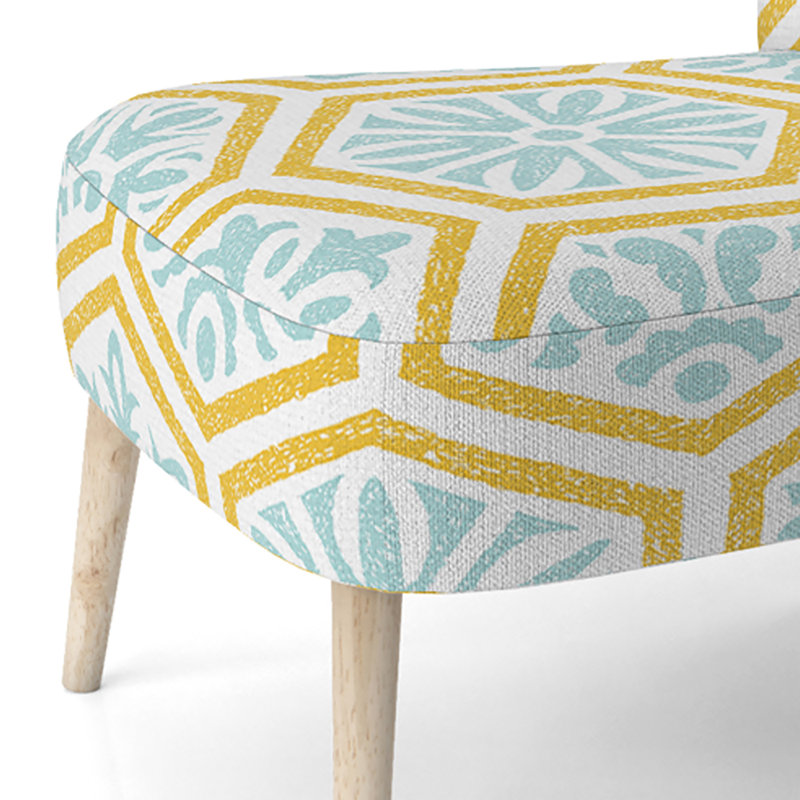 Chaise d'appoint rembourrée Tile Geometric