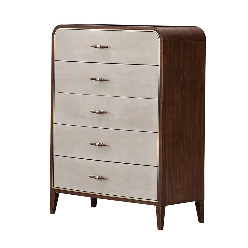 Houston 5-Drawer Accent Chest - Walnut