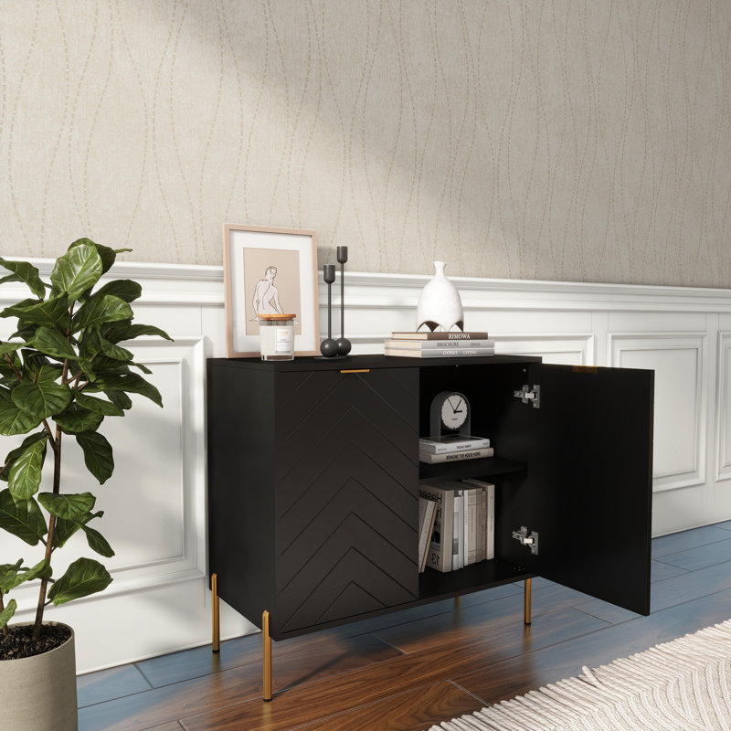 Two-door Cabinet (set Of 2), Black