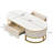 Modern Oval Coffee Table with Drawers