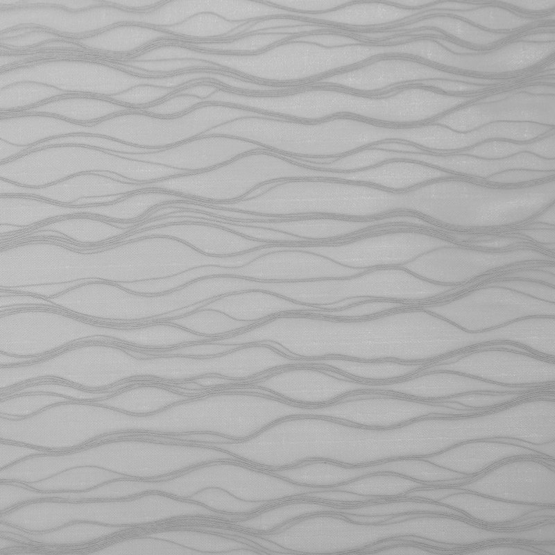 Abat-jour ondulé contemporain, Argent argent, L 48 po x L 48 po
