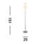 Jasleen 151cm Chrome LED Novelty Floor Lamp