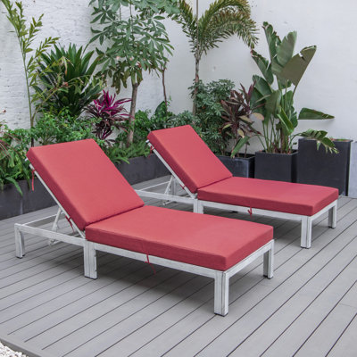Chaise longue simple avec coussins Chelsea
