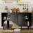 Sideboard Buffet Cabinet with Storage, Buffet Cabinet with Fluted Glass Sliding Doors and Drawers